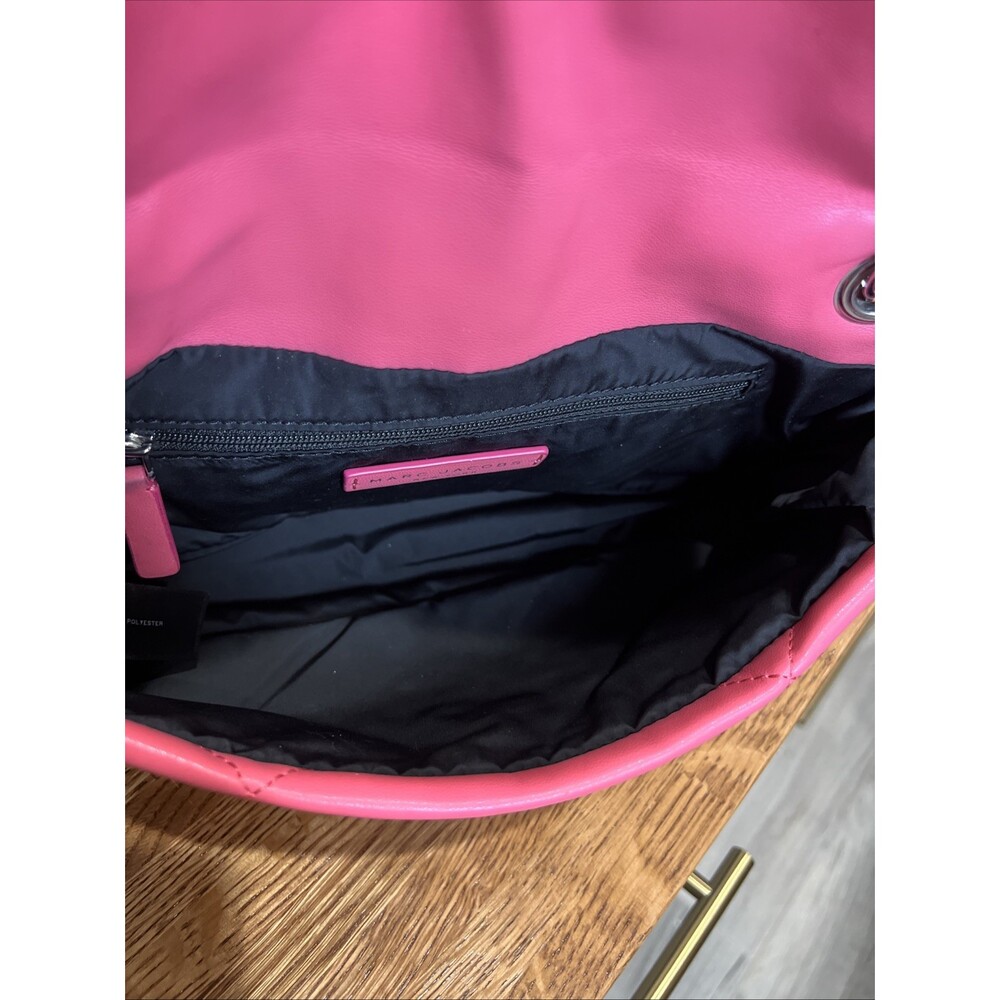 Marc Jacobs Quilted Moto Women’s Barbie Pink Shoulder Bag Crossbody Handbag - Picture 8 of 16